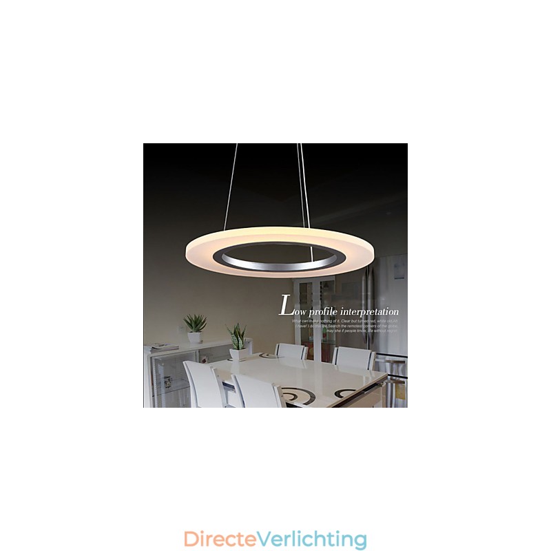 Hanglamp Ronde Plafondkroonluchter Melkachtig Acryl Plafondlampen met Enkele Ring