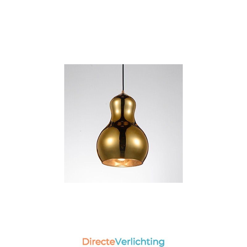 Kalebasvormige hanglamp 1 licht Moderne eenvoud Gouden chroom Roségoud Amber Rookgrijs Glas en koolstofstaal