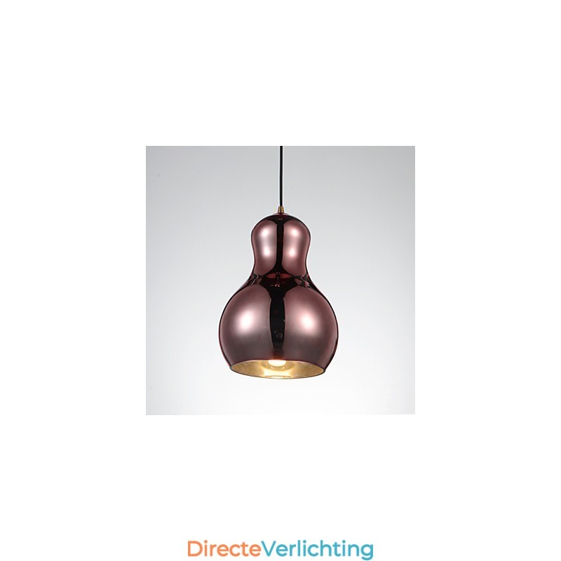 Kalebasvormige hanglamp 1 licht Moderne eenvoud Gouden chroom Roségoud Amber Rookgrijs Glas en koolstofstaal