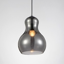 Kalebasvormige hanglamp 1 licht Moderne eenvoud Gouden chroom Roségoud Amber Rookgrijs Glas en koolstofstaal