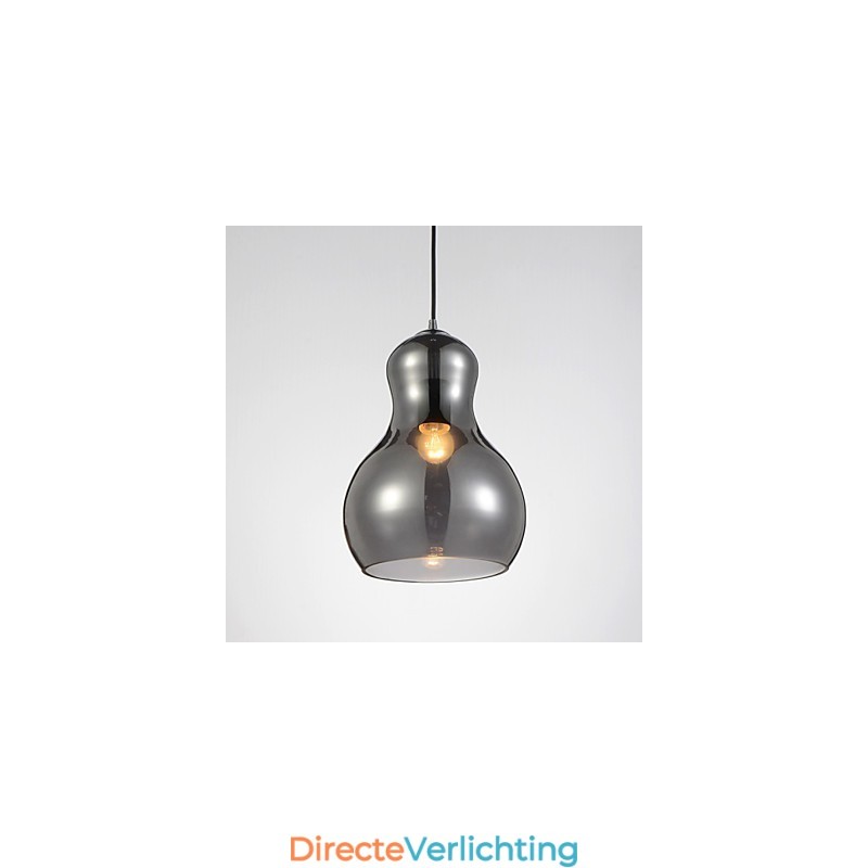Kalebasvormige hanglamp 1 licht Moderne eenvoud Gouden chroom Roségoud Amber Rookgrijs Glas en koolstofstaal