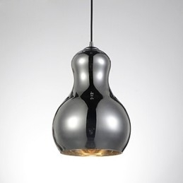 Kalebasvormige hanglamp 1 licht Moderne eenvoud Gouden chroom Roségoud Amber Rookgrijs Glas en koolstofstaal