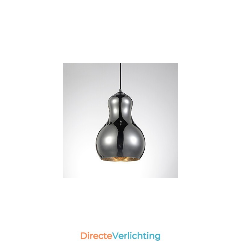 Kalebasvormige hanglamp 1 licht Moderne eenvoud Gouden chroom Roségoud Amber Rookgrijs Glas en koolstofstaal