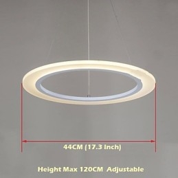 Hanglamp Ronde Plafondkroonluchter Melkachtig Acryl Plafondlampen met Enkele Ring