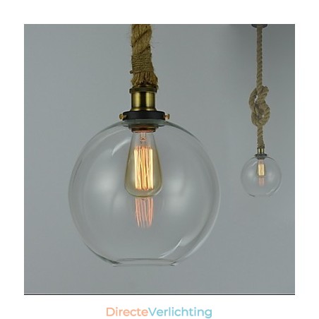 Amerikaanse Land Vintage Industriële Creatieve Glazen Kroonluchter Enkele Kop Touw Amerikaanse Land Vintage Industriële Creatieve Glazen Kroonluchter Enkele Kop Touw