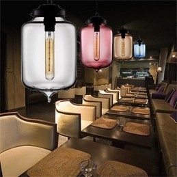 Retro Creatieve Enkele Kop Glazen Hanglamp Café In De Goudviskom