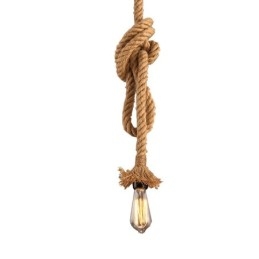 1 licht DIY kunst henneptouw licht creatieve henneptouw kroonluchter lang 100cm Stuur 1 lamp