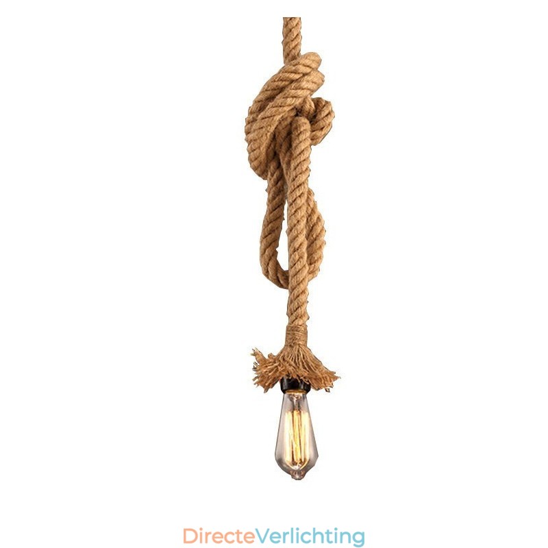 1 licht DIY kunst henneptouw licht creatieve henneptouw kroonluchter lang 100cm Stuur 1 lamp