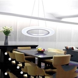 Hanglamp Ronde Plafondkroonluchter Melkachtig Acryl Plafondlampen met Enkele Ring