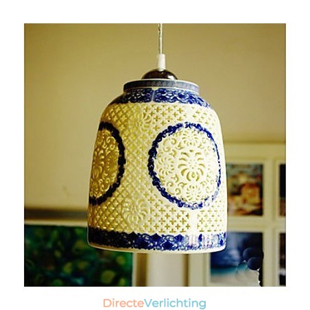 Retro Keramische lamp lamp Trappen Blauwe Enkele Kop Kroonluchter Creatief Retro Keramische lamp lamp Trappen Blauwe Enkele Kop Kroonluchter Creatief