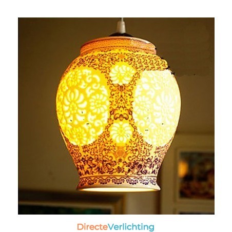 Retro Keramische lamp lamp Trappen Blauwe Enkele Kop Kroonluchter Creatief Retro Keramische lamp lamp Trappen Blauwe Enkele Kop Kroonluchter Creatief