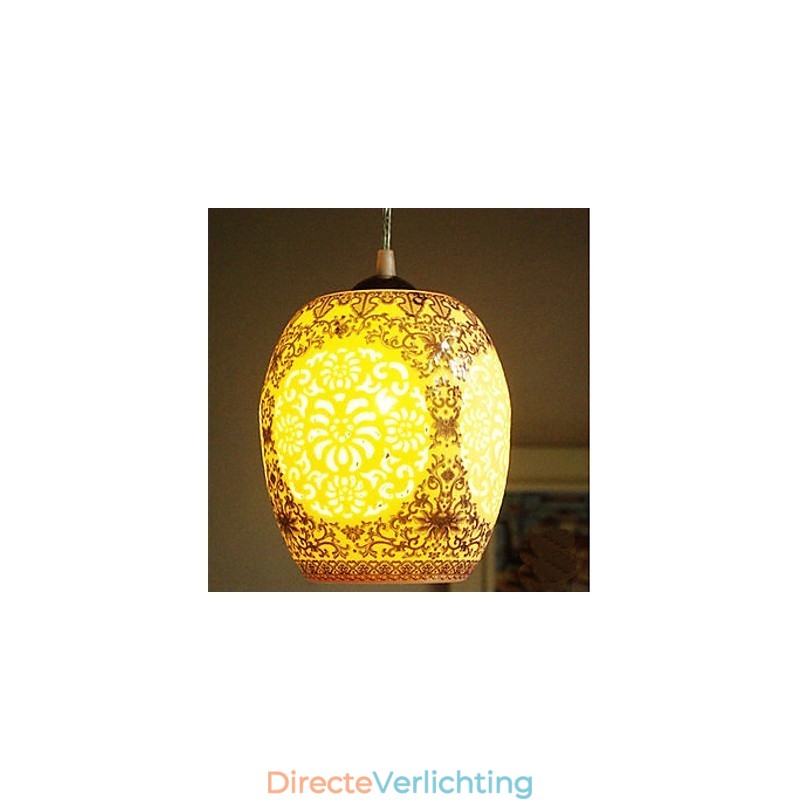 Retro Keramische lamp lamp Trappen Blauwe Enkele Kop Kroonluchter Creatief