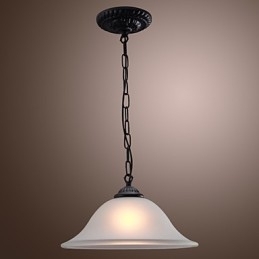 Traditionele klassieke komvormige mini-stijl bronzen hanglamp
