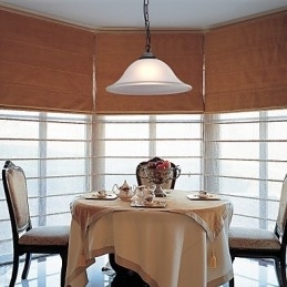 Traditionele klassieke komvormige mini-stijl bronzen hanglamp