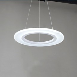 Hanglamp Ronde Plafondkroonluchter Melkachtig Acryl Plafondlampen met Enkele Ring