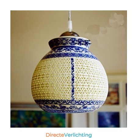 Retro Keramische lamp lamp Trappen Blauwe Enkele Kop Kroonluchter Creatief Retro Keramische lamp lamp Trappen Blauwe Enkele Kop Kroonluchter Creatief