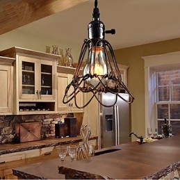 Amerikaanse Landelijke Industriële Windlamp Retro Kleine Kroonluchter IJzeren Kooi