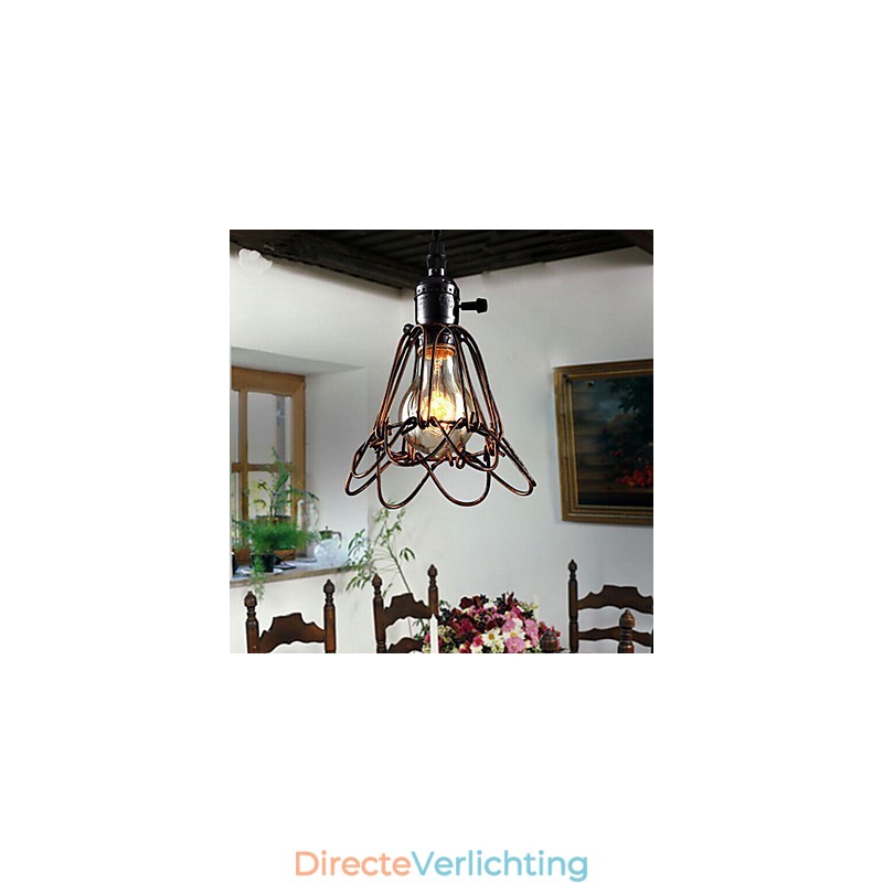 Amerikaanse Landelijke Industriële Windlamp Retro Kleine Kroonluchter IJzeren Kooi