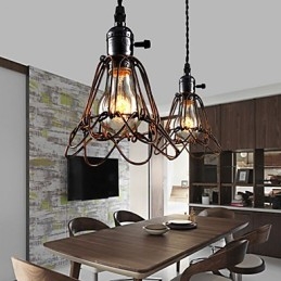Amerikaanse Landelijke Industriële Windlamp Retro Kleine Kroonluchter IJzeren Kooi