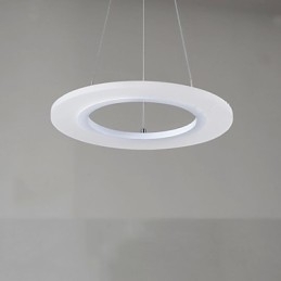 Hanglamp Ronde Plafondkroonluchter Melkachtig Acryl Plafondlampen met Enkele Ring