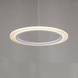 Hanglamp Ronde Plafondkroonluchter Melkachtig Acryl Plafondlampen met Enkele Ring