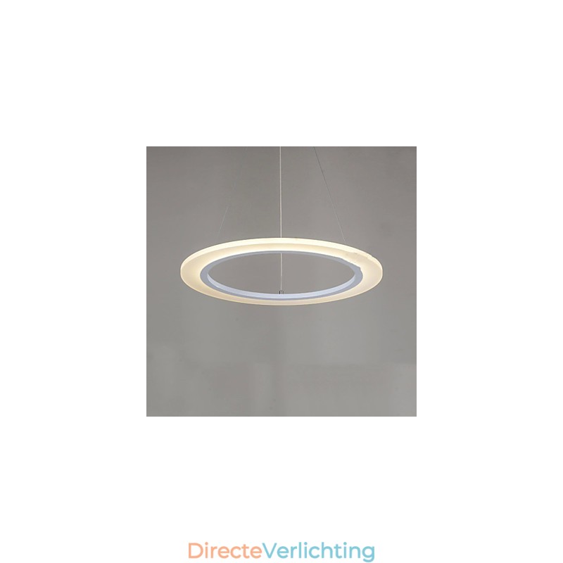 Hanglamp Ronde Plafondkroonluchter Melkachtig Acryl Plafondlampen met Enkele Ring