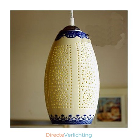 Retro Keramische lamp lamp Trappen Blauwe Enkele Kop Kroonluchter Creatief Retro Keramische lamp lamp Trappen Blauwe Enkele Kop Kroonluchter Creatief