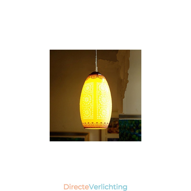 Retro Keramische lamp lamp Trappen Blauwe Enkele Kop Kroonluchter Creatief