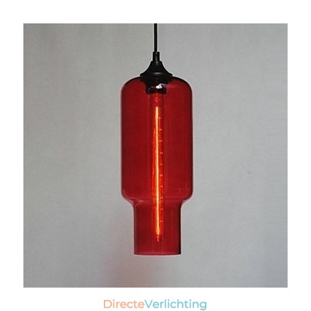 Moderne glazen hanglamp in bruin bubbeldesign Moderne glazen hanglamp in bruin bubbeldesign