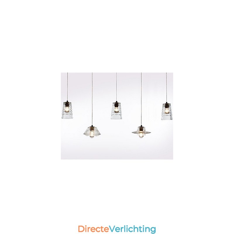 Moderne, eigentijdse glazen hanglamp