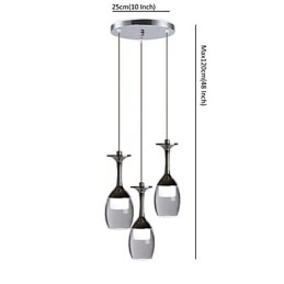 Hanglampen 3 lampen ronde achterplaat moderne eigentijdse metaal
