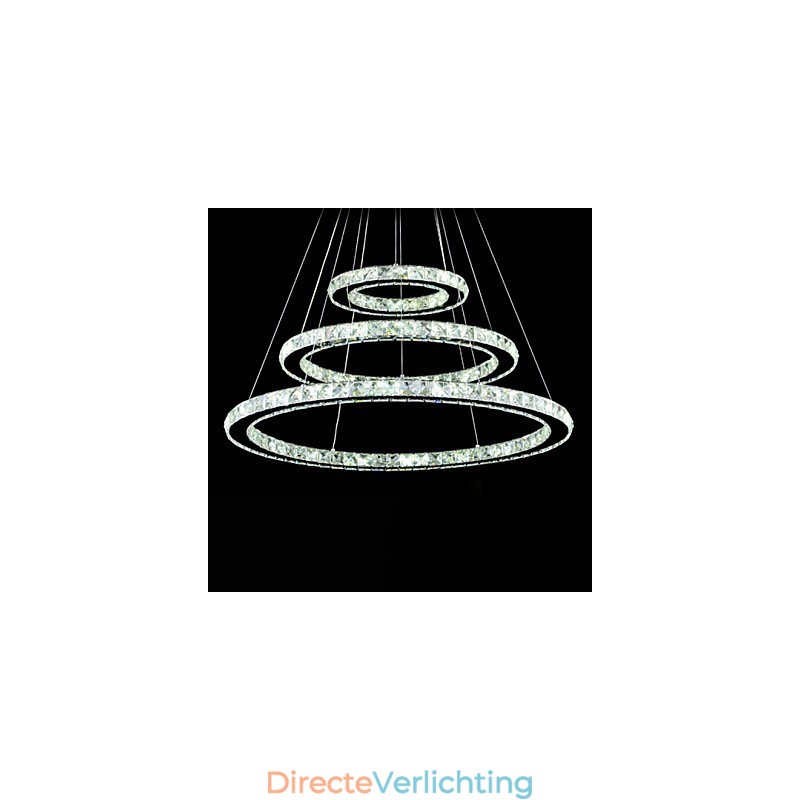 Dimbare kristallen hanglamp moderne ronde kroonluchter verlichting lampen koel wit ronde plafondlampen armaturen met afstandsbediening