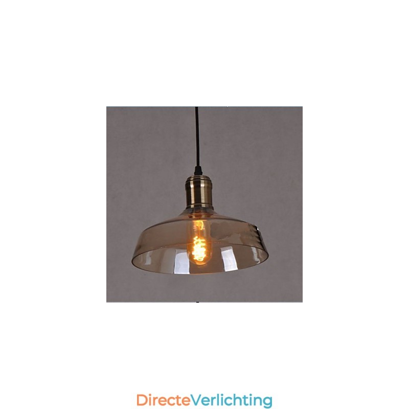 Eenvoudige retro industriële glazen hanglamp