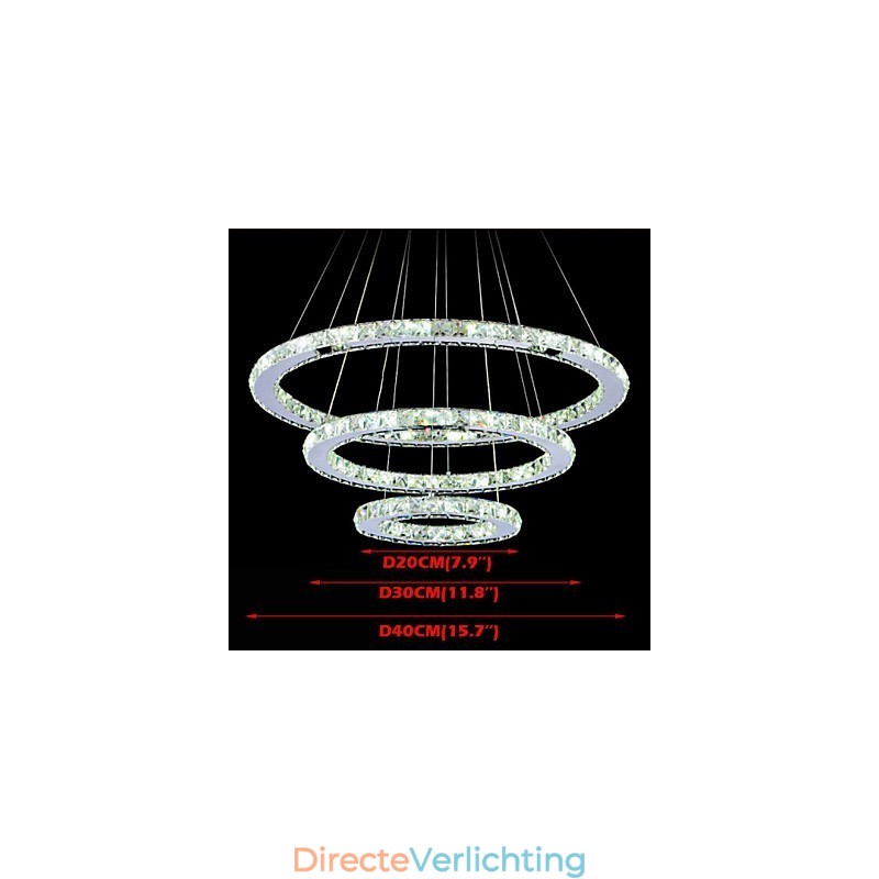 Dimbare kristallen hanglamp moderne ronde kroonluchter verlichting lampen koel wit ronde plafondlampen armaturen met afstandsbediening
