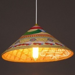 Moderne theehoed kroonluchter kroonluchter kroonluchter bamboe hoeden