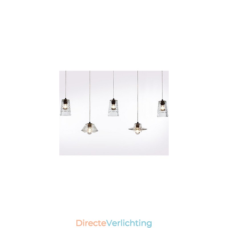Moderne, eigentijdse glazen hanglamp