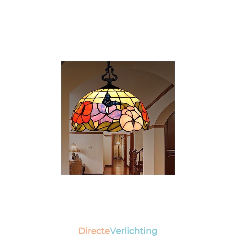 Landelijke creatieve kunsten Glas-in-lood kroonluchter Herstel van oude manieren Lamp Licht