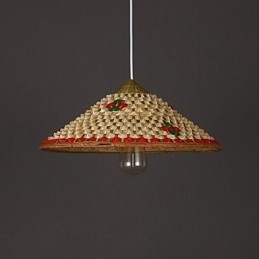 Koffie Bamboe Hoeden Hoed Kroonluchter Lamp