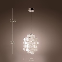 Moderne, eigentijdse mini-stijl chromen hanglamp