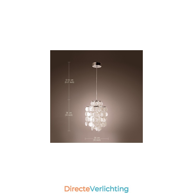Moderne, eigentijdse mini-stijl chromen hanglamp