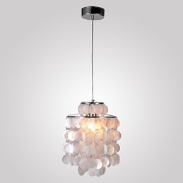 Moderne, eigentijdse mini-stijl chromen hanglamp