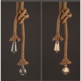 1 licht DIY kunst henneptouw licht creatieve henneptouw kroonluchter lang 100cm Stuur 1 lamp
