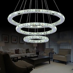 Dimbare kristallen hanglamp moderne ronde kroonluchter verlichting lampen koel wit ronde plafondlampen armaturen met afstandsbediening