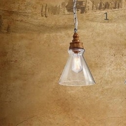 Houtnerf Kristallen Hanglamp Café Verlichting Lampen En Lantaarns
