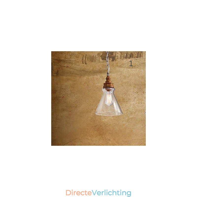 Houtnerf Kristallen Hanglamp Café Verlichting Lampen En Lantaarns
