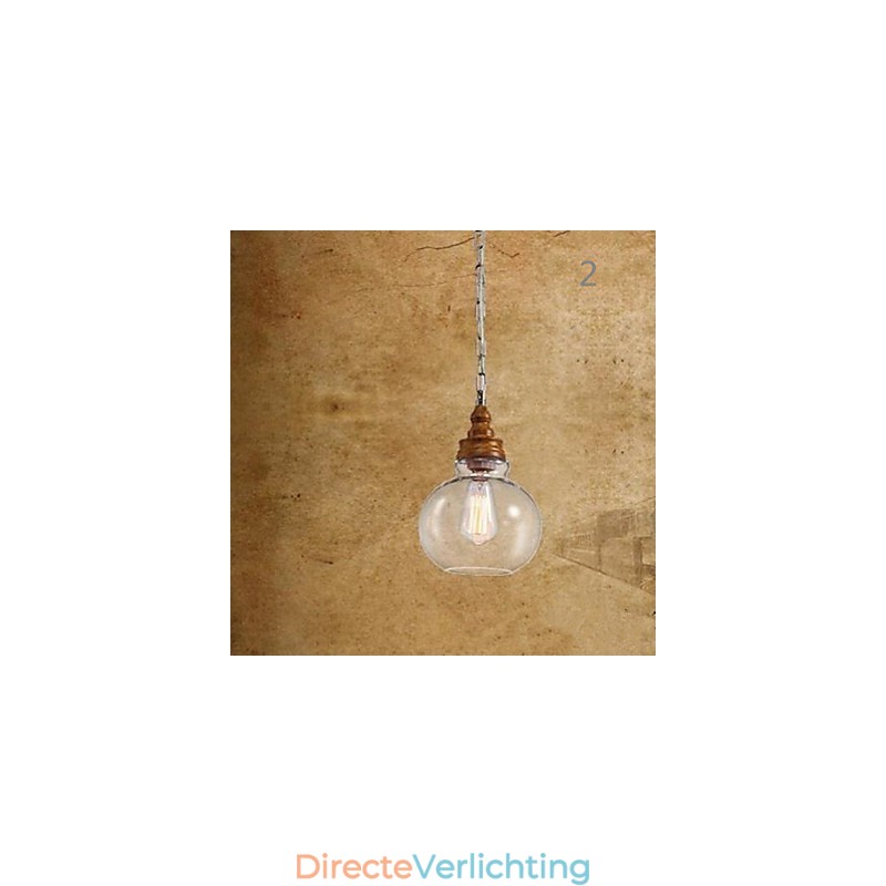 Houtnerf Kristallen Hanglamp Café Verlichting Lampen En Lantaarns