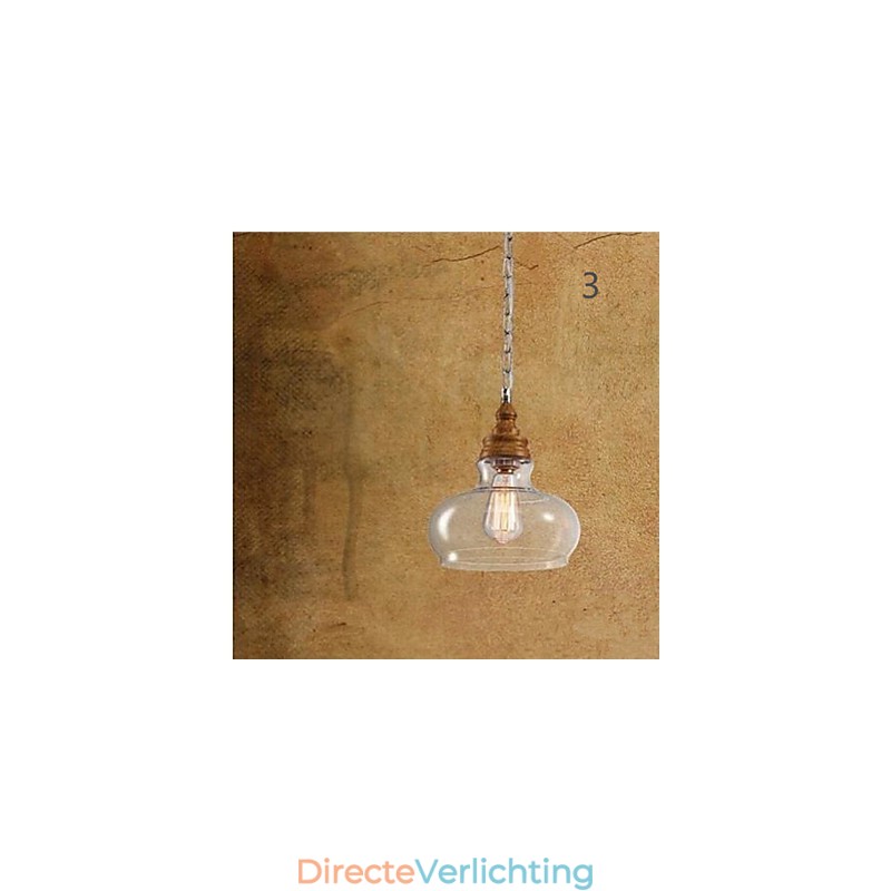 Houtnerf Kristallen Hanglamp Café Verlichting Lampen En Lantaarns