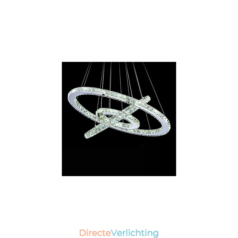 Dimbare kristallen hanglamp moderne ronde kroonluchter verlichting lampen koel wit ronde plafondlampen armaturen met afstandsbediening