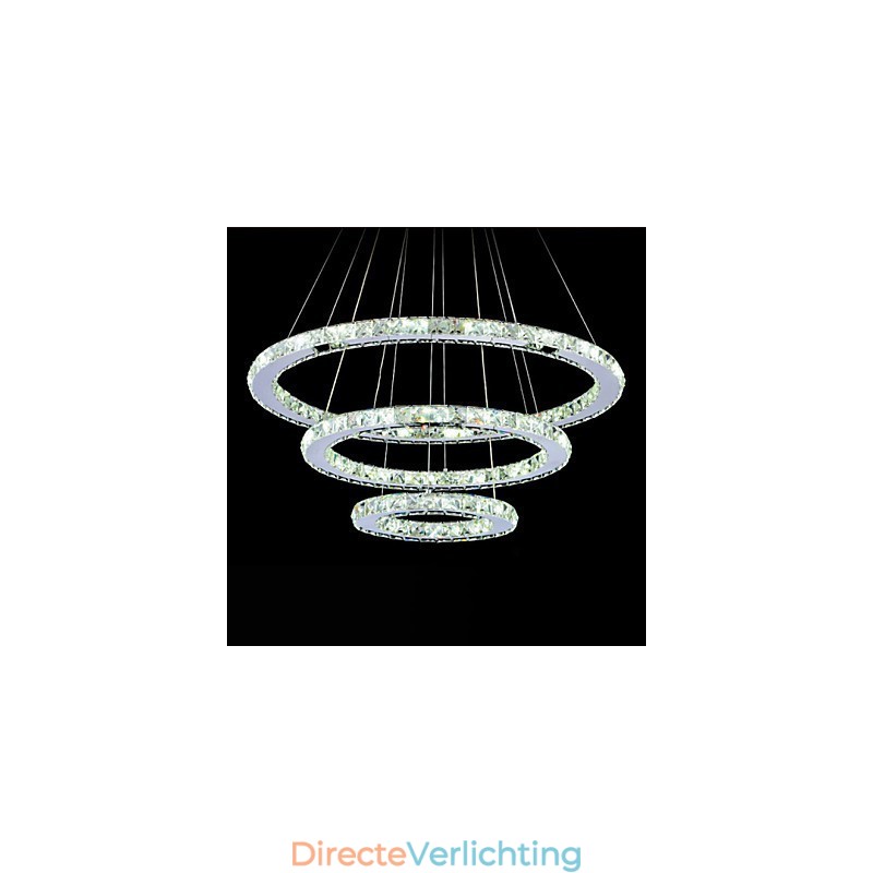 Dimbare kristallen hanglamp moderne ronde kroonluchter verlichting lampen koel wit ronde plafondlampen armaturen met afstandsbediening