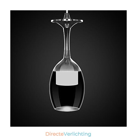 Moderne, eigentijdse hanglamp van chroommetaal Moderne, eigentijdse hanglamp van chroommetaal